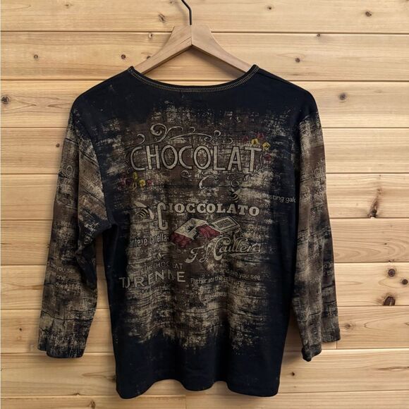 Y2K Vintage Cactus Size Large Chocolate Graphic All Over Print Tee - Picture 9 of 12